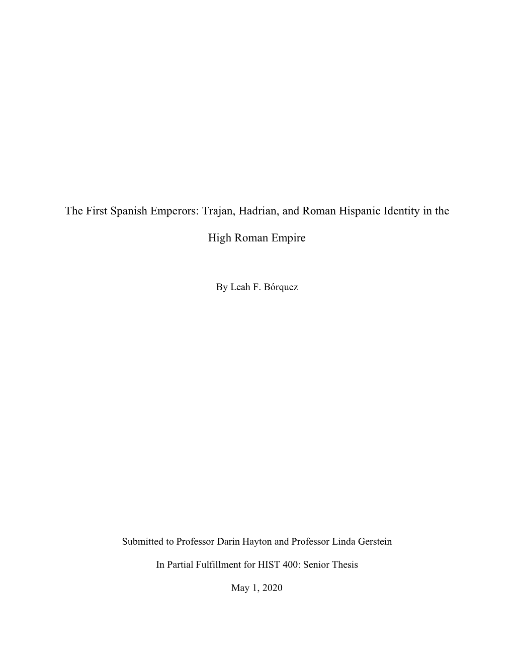 The First Spanish Emperors: Trajan, Hadrian, and Roman Hispanic Identity in The