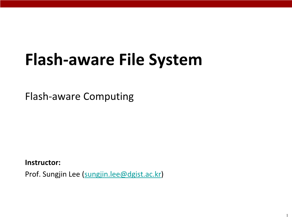 NAND Flash Memory Is Not a Block Device