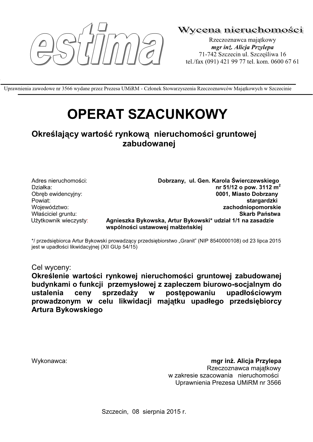 Operat Szacunkowy