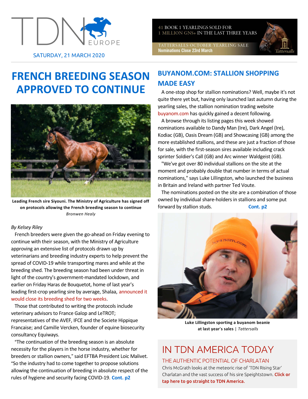 French Breeding Season Approved to Continue Cont