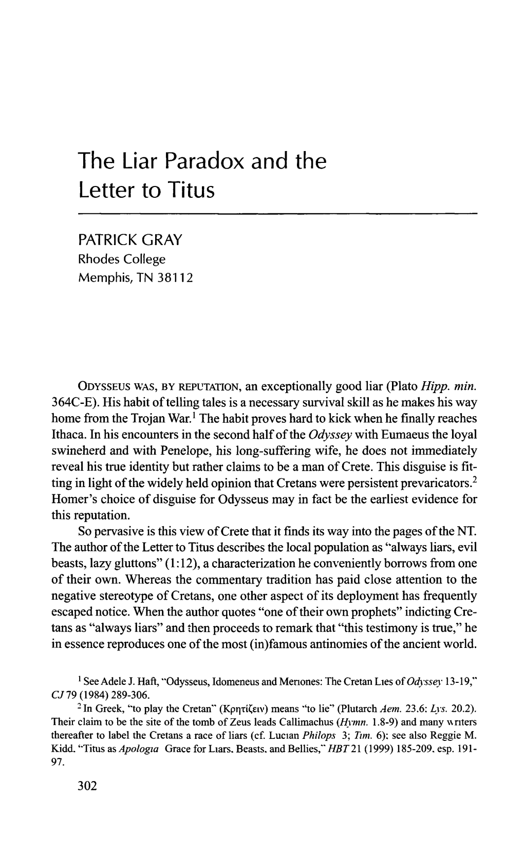 The Liar Paradox and the Letter to Titus