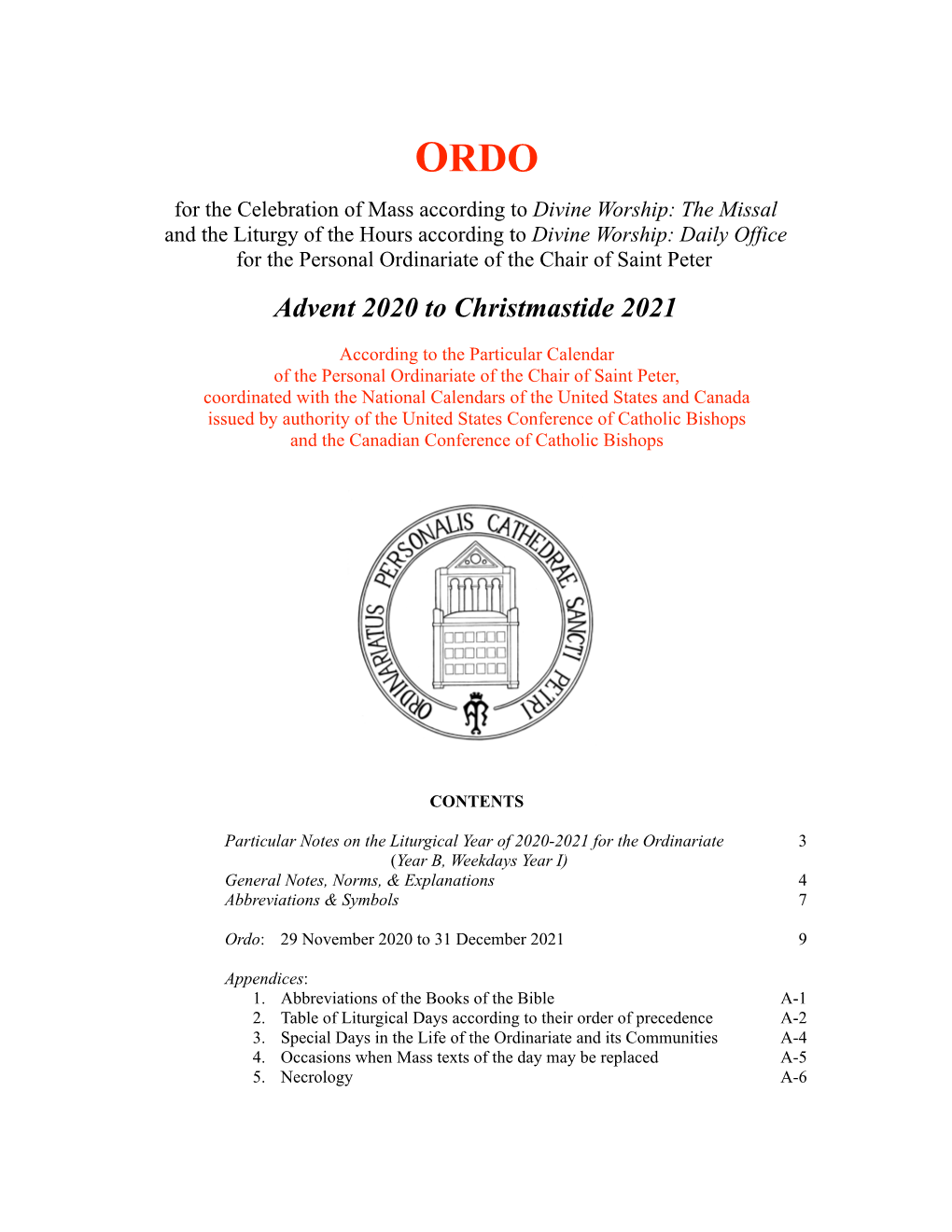 2020-2021 Ordo