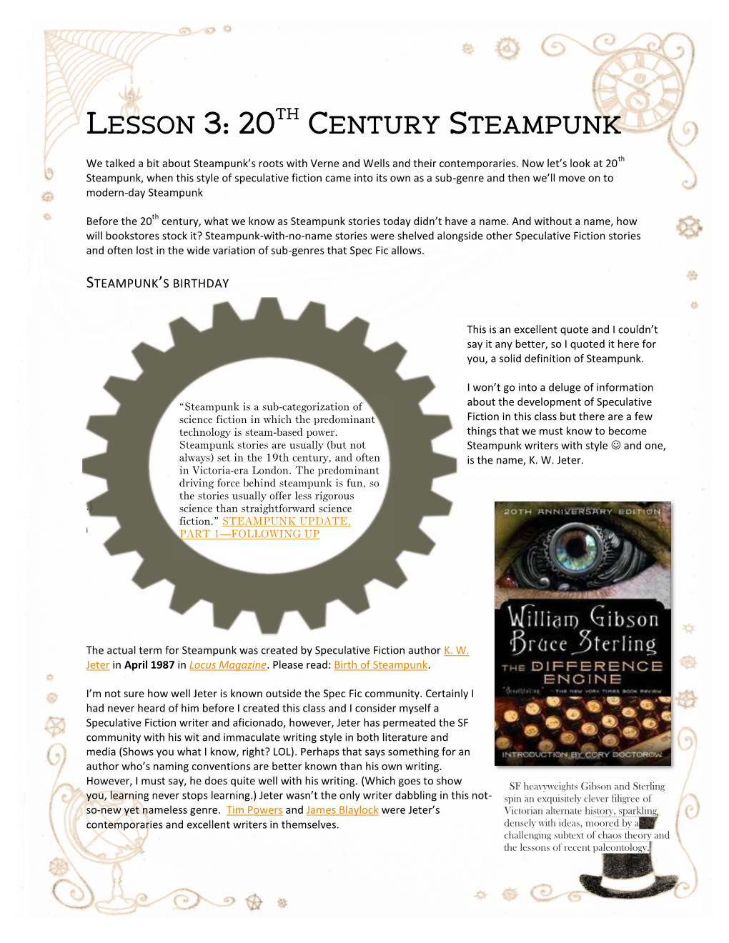 Lesson 3: 20Th Century Steampunk