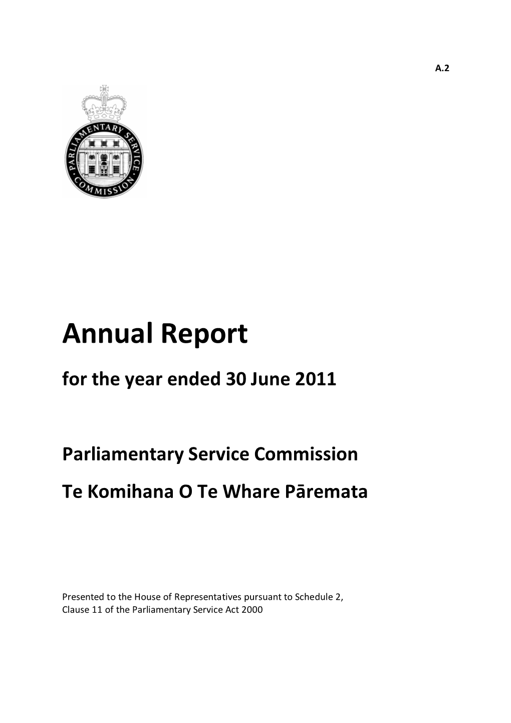Annual Report for the Year Ended 30 June 2011