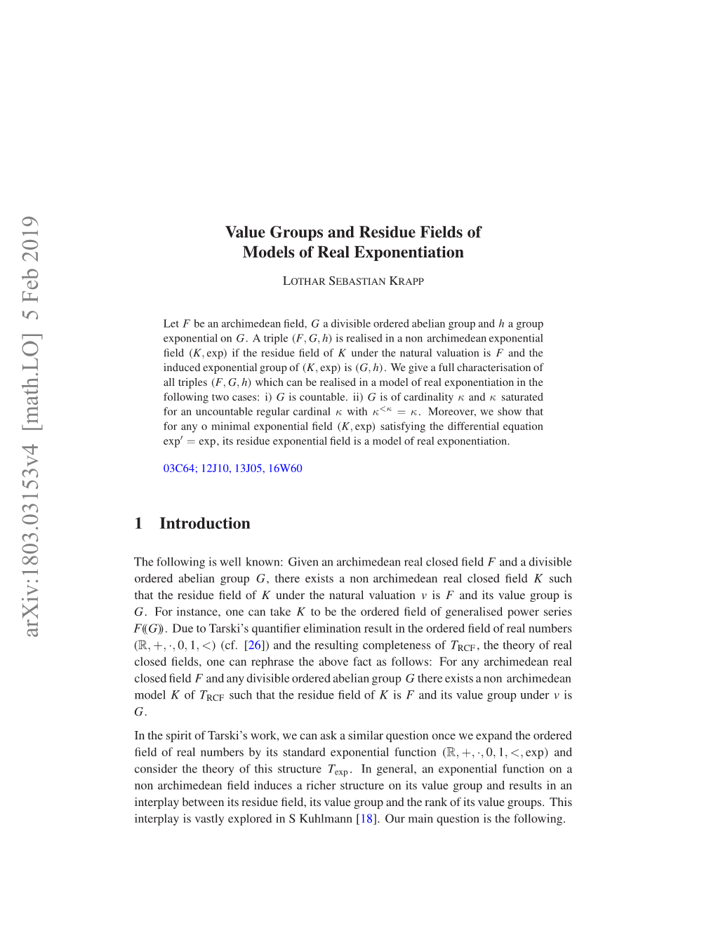 Arxiv:1803.03153V4 [Math.LO]