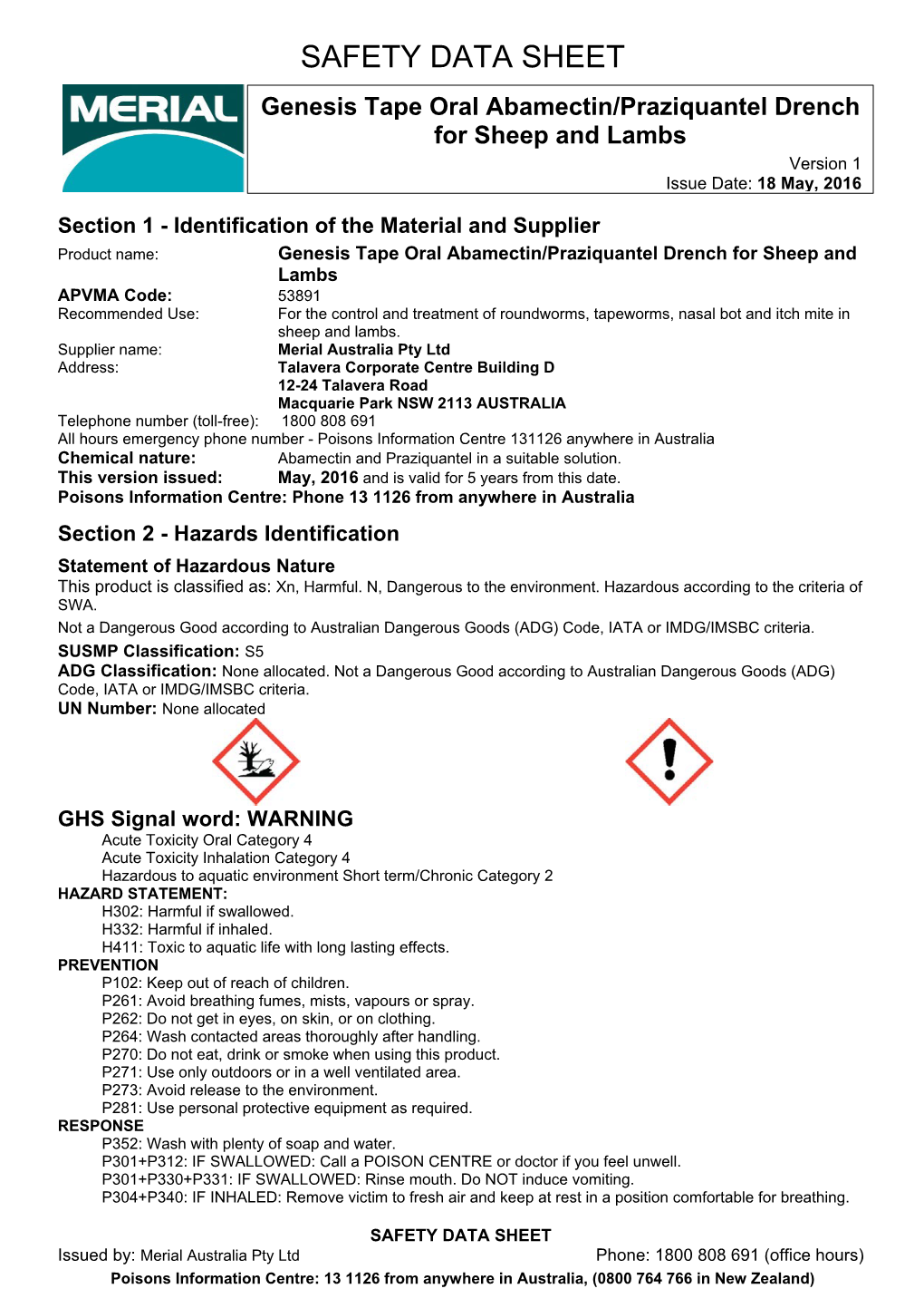 Safety Data Sheet