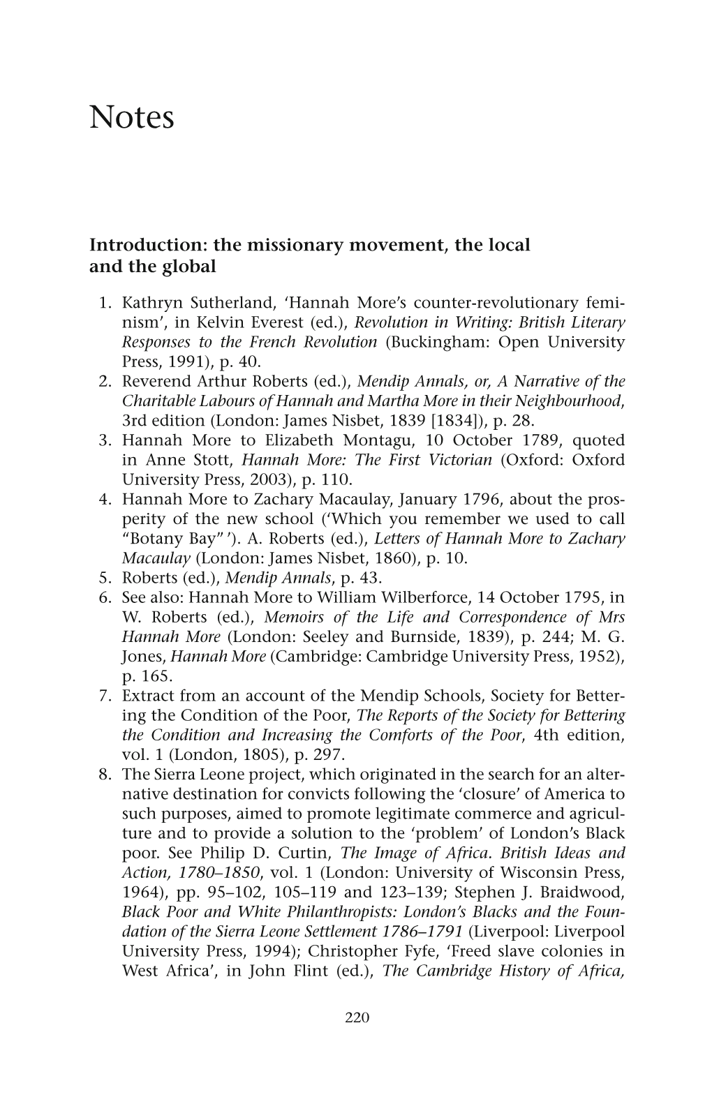 Introduction: the Missionary Movement, the Local and the Global