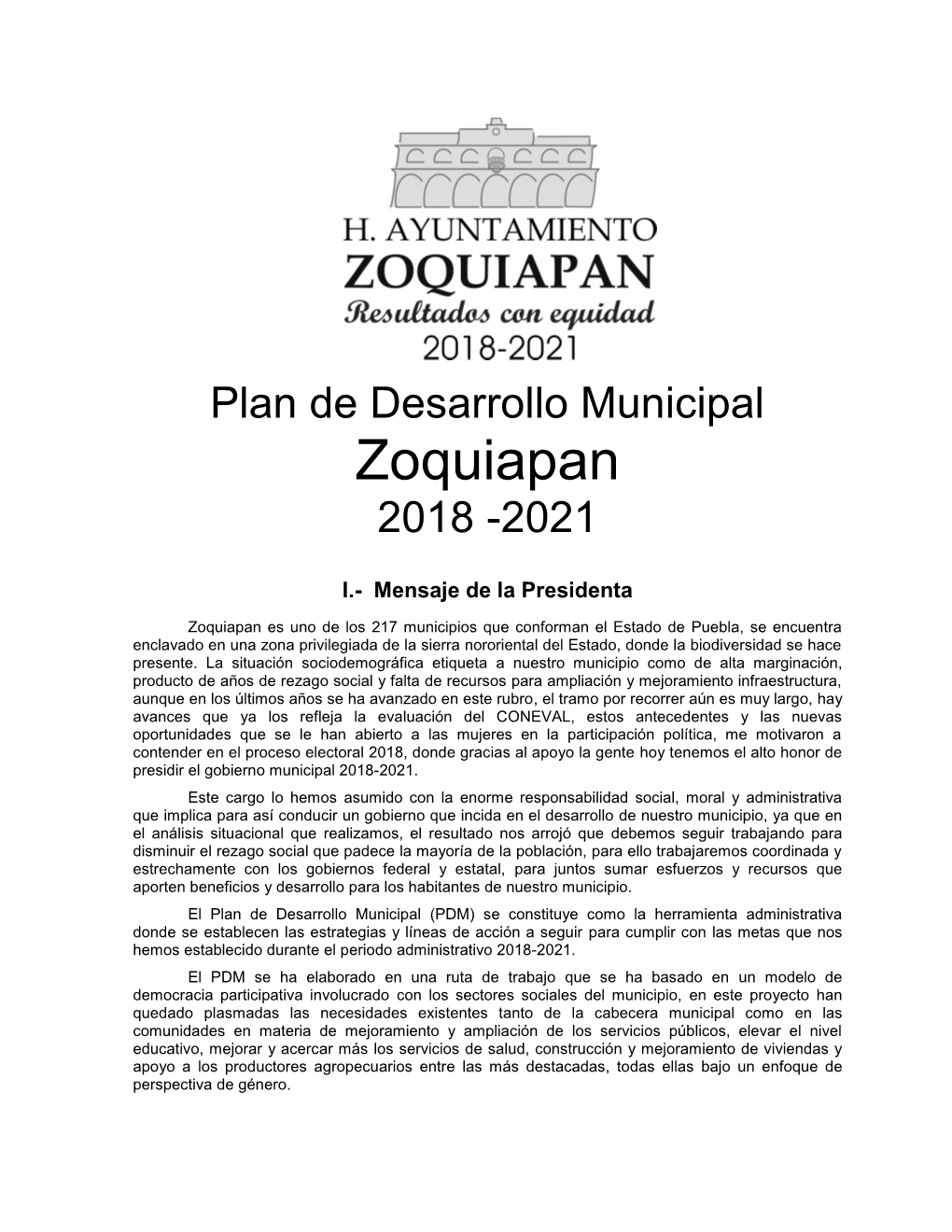 Zoquiapan 2018 -2021