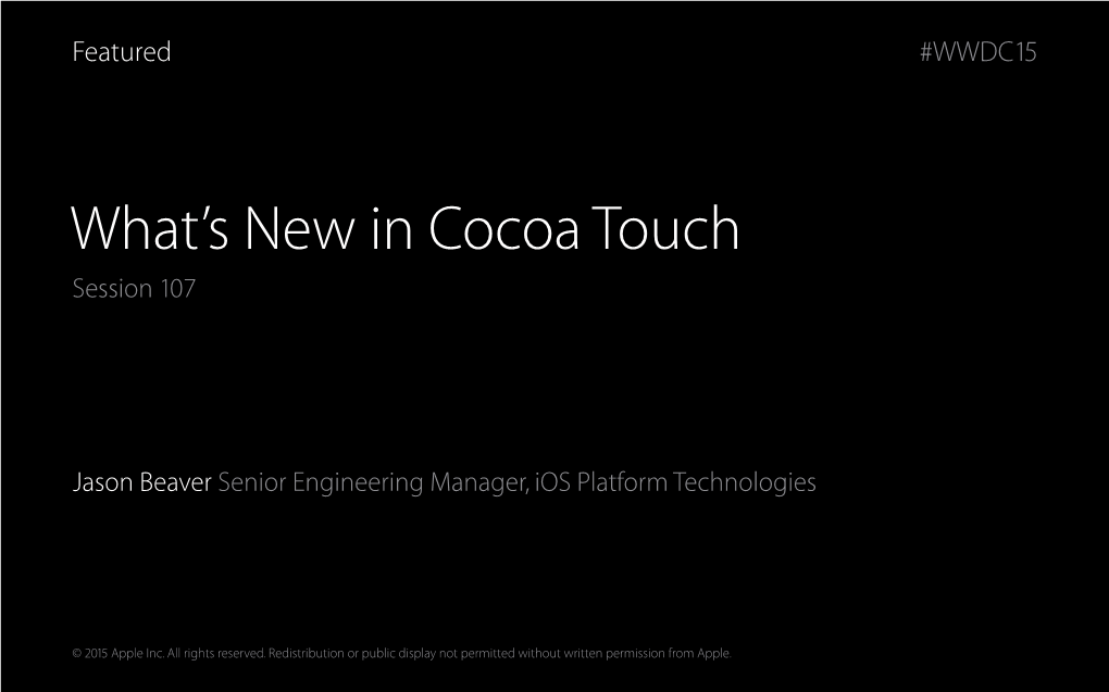 107 What's New in Cocoa Touch 02 DF