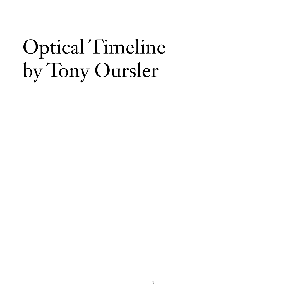 Tony Oursler's Optical Timeline