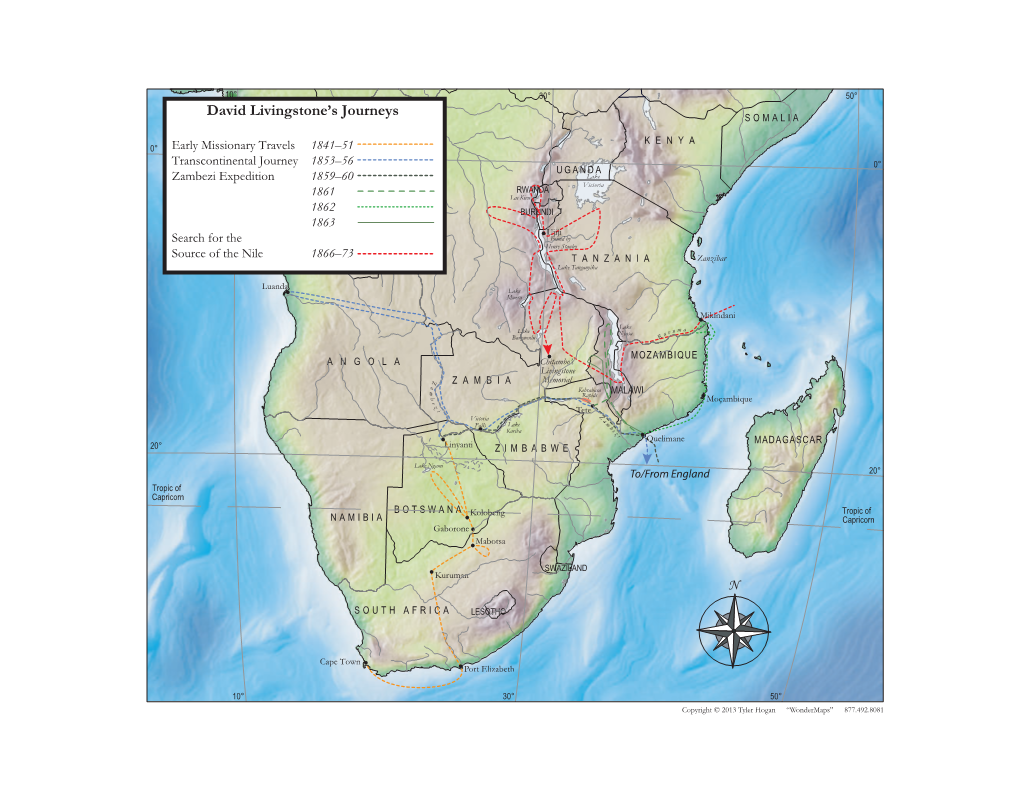 David Livingstone's Journeys