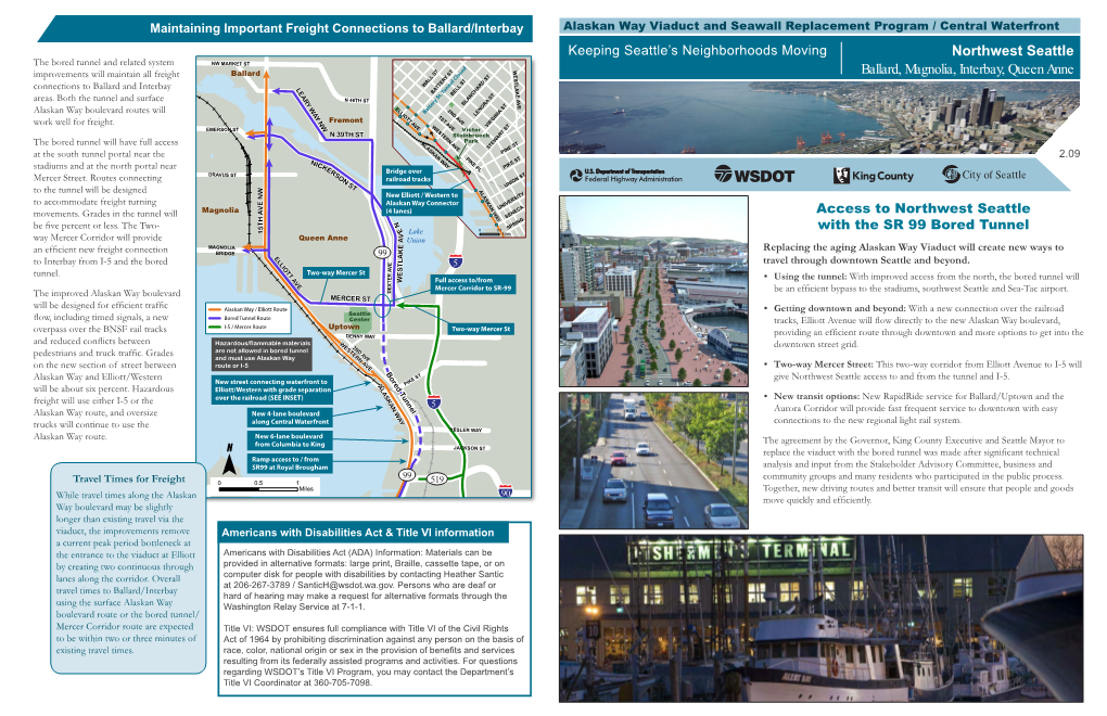 Access to Northwest Seattle with the SR 99 Bored Tunnel