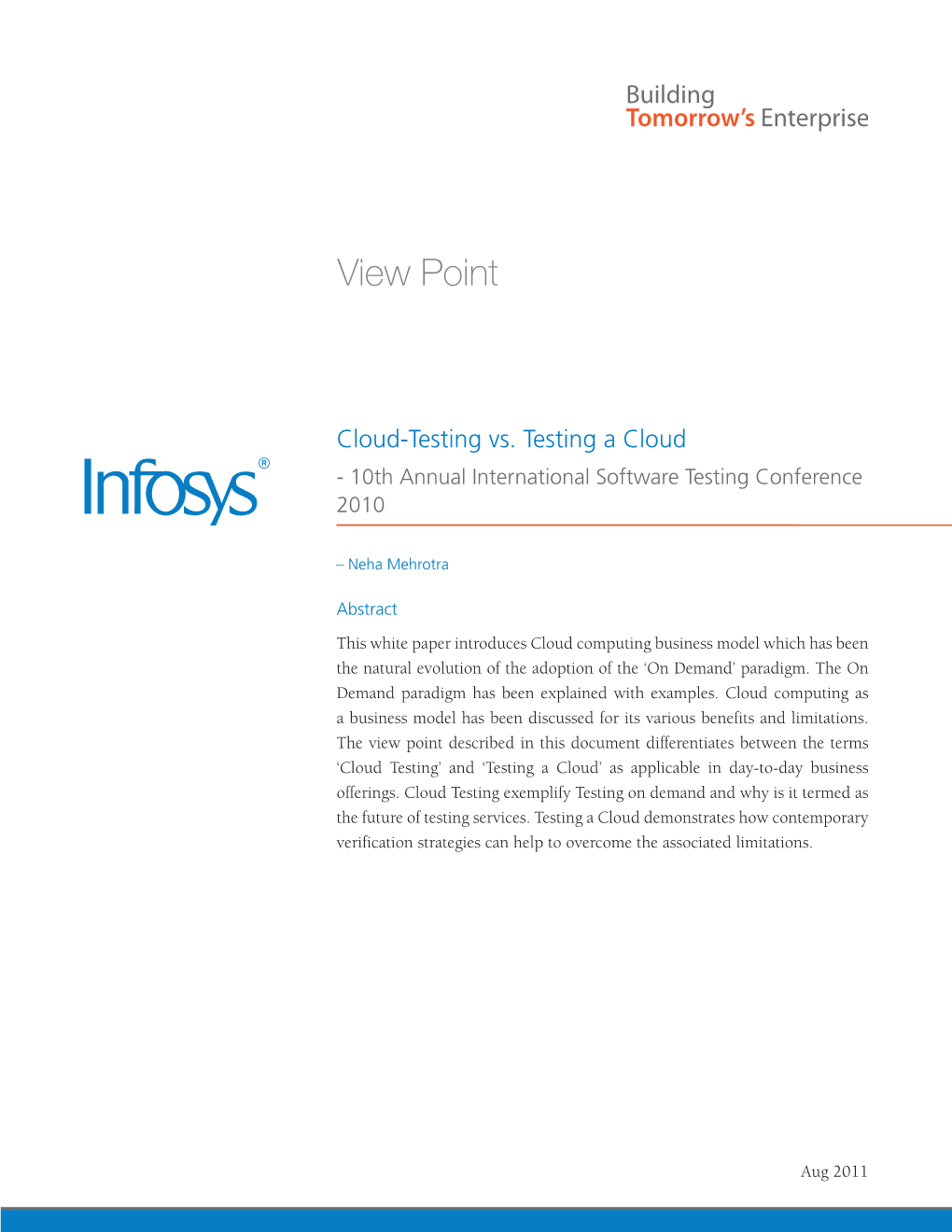 Cloud-Testing V/S Testing-Cloud