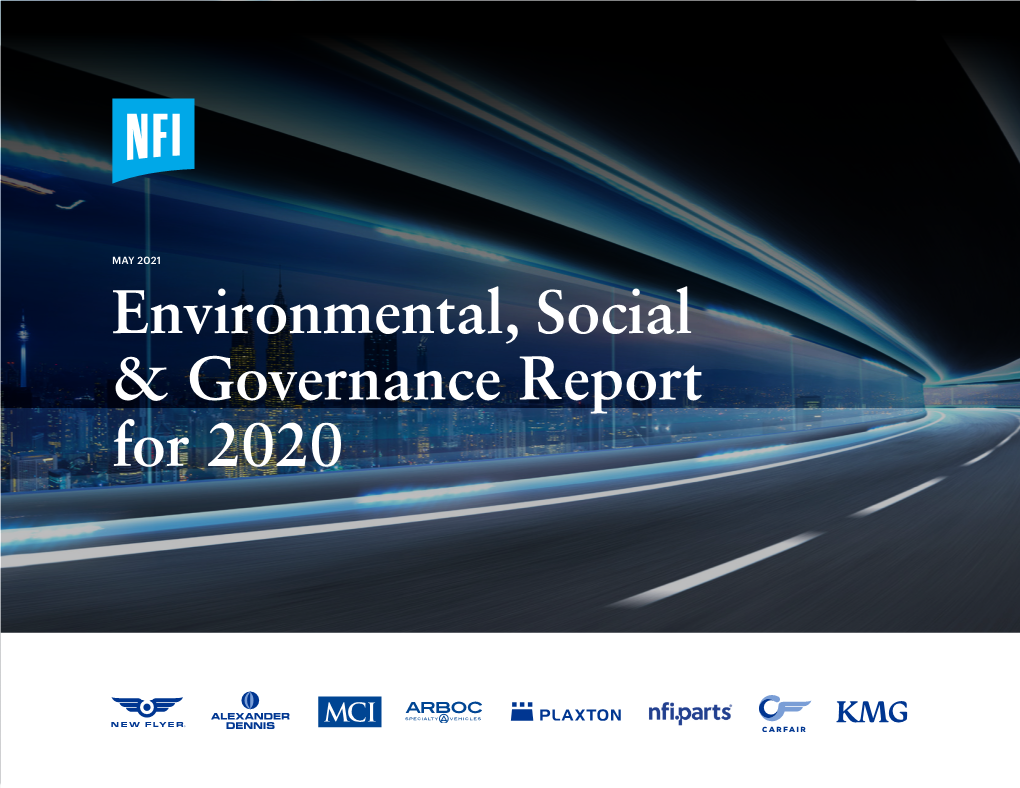 Environmental, Social & Governance Report for 2020