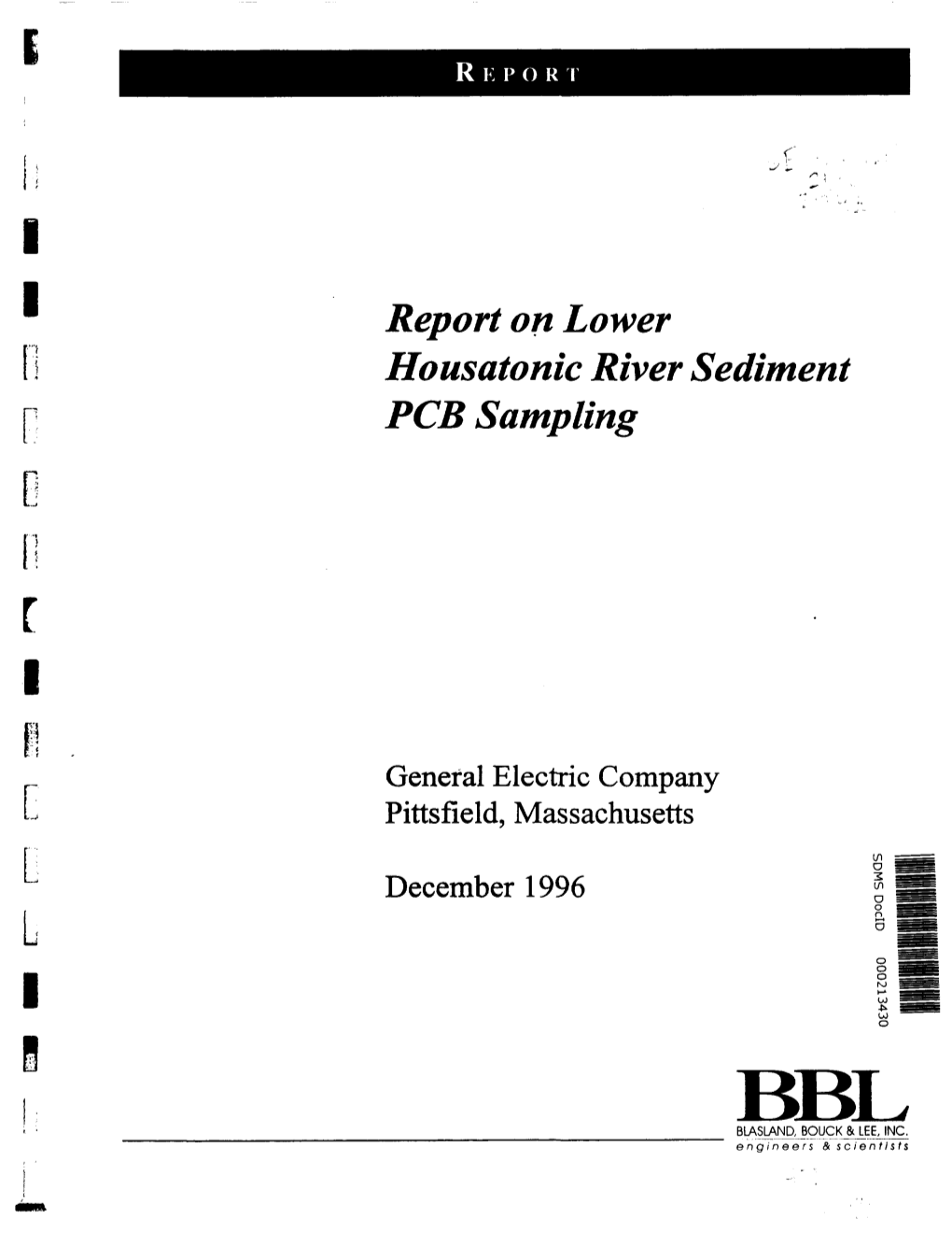 Report on Lower Housatonic River Sediment PCB Sampling