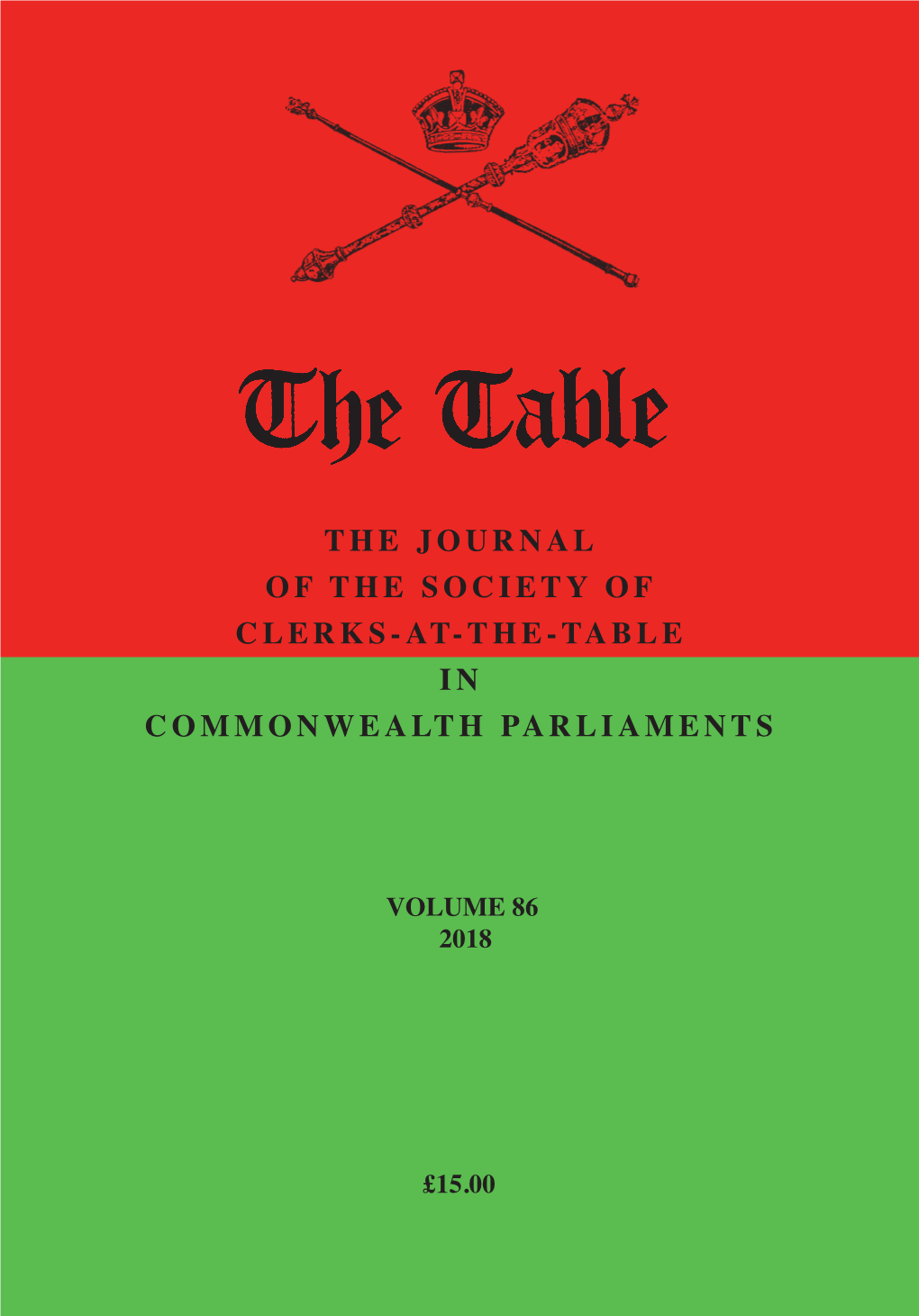 The Table, Volume 86, 2018