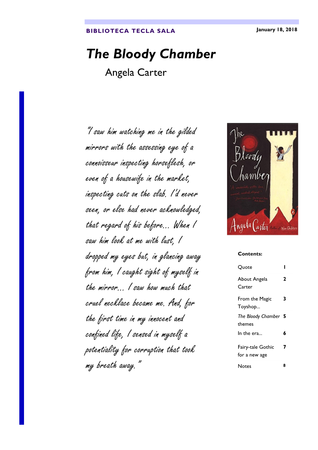 The Bloody Chamber Angela Carter