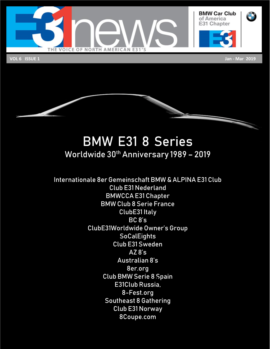 BMW E31 8 Series Worldwide 30Th Anniversary 1989 – 2019