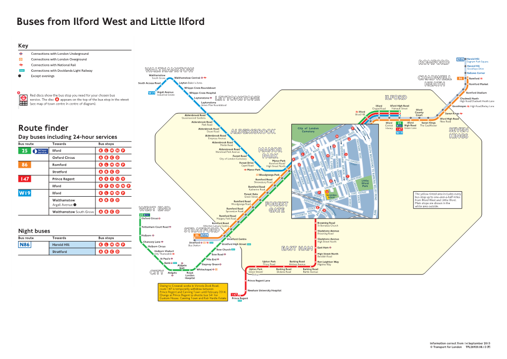 Buses from Ilford West and Little Ilford