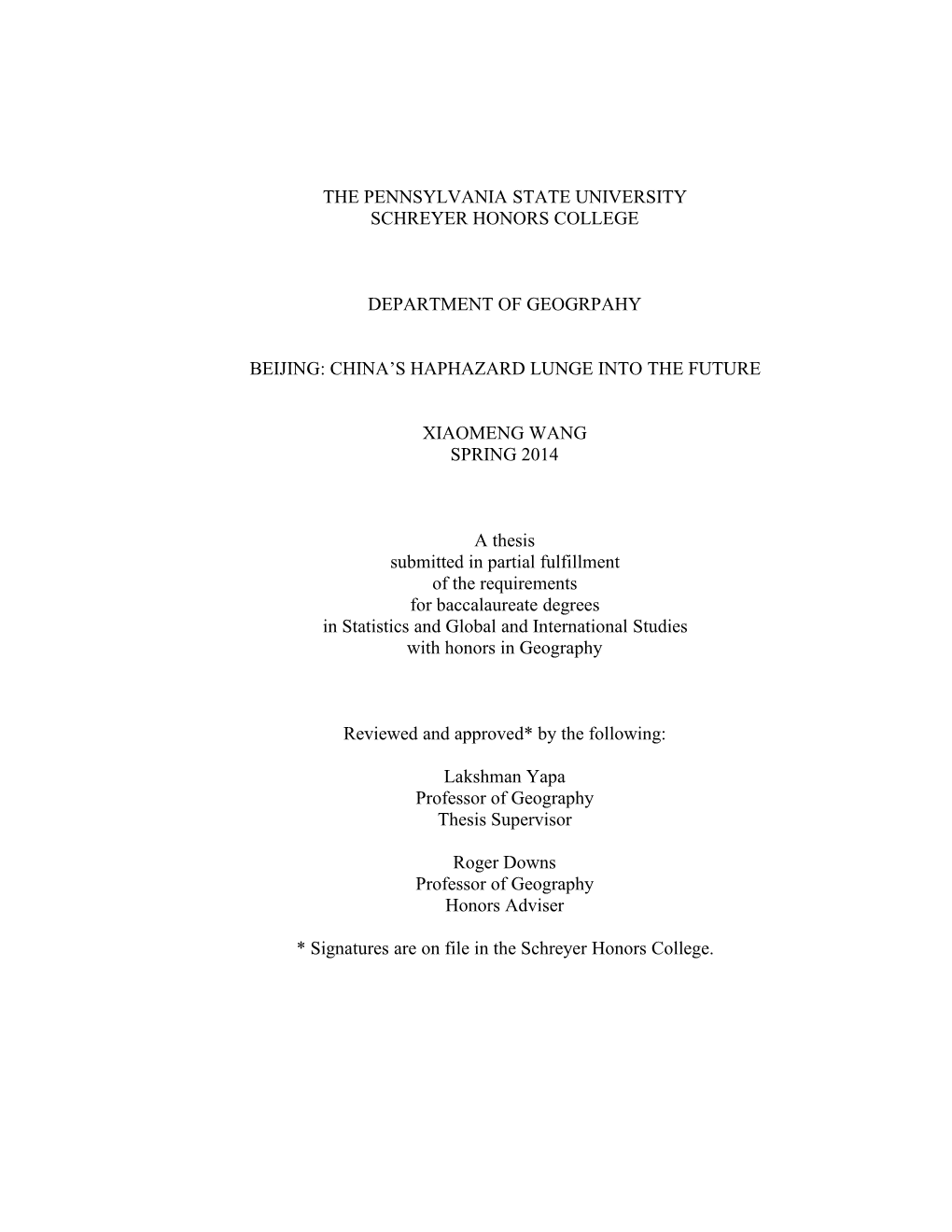 Open Wang Xiaomeng Thesis.Pdf