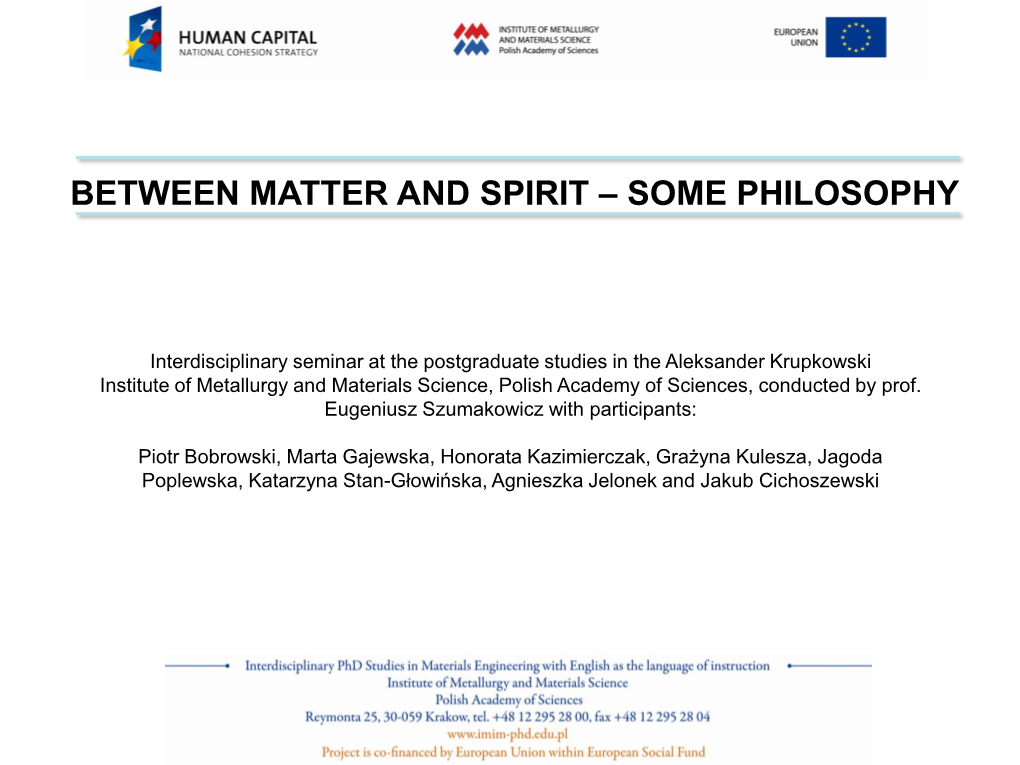 Chemistry and Physics – Grażyna Kulesza and Jagoda Poplewska