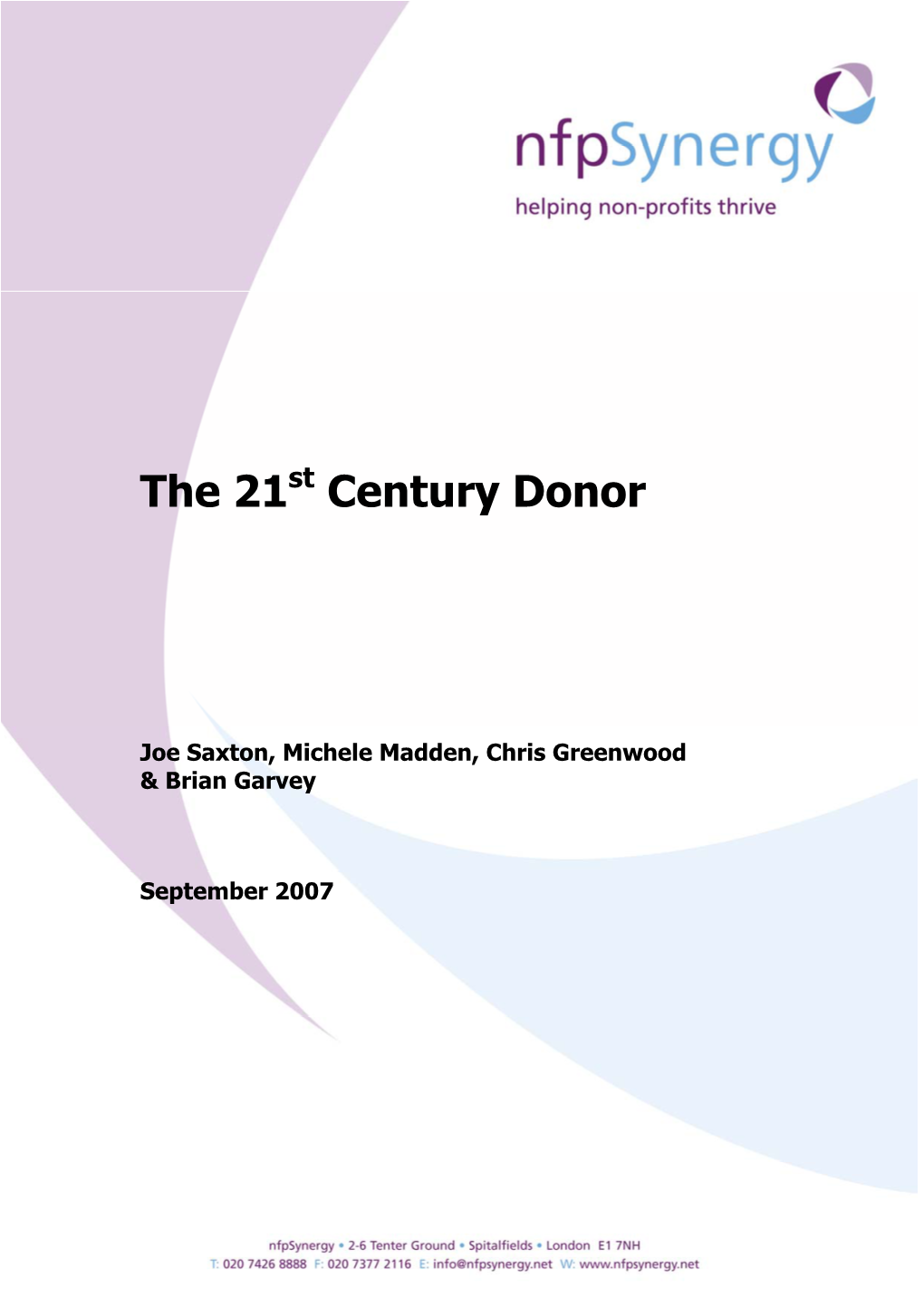 The 21St Century Donor