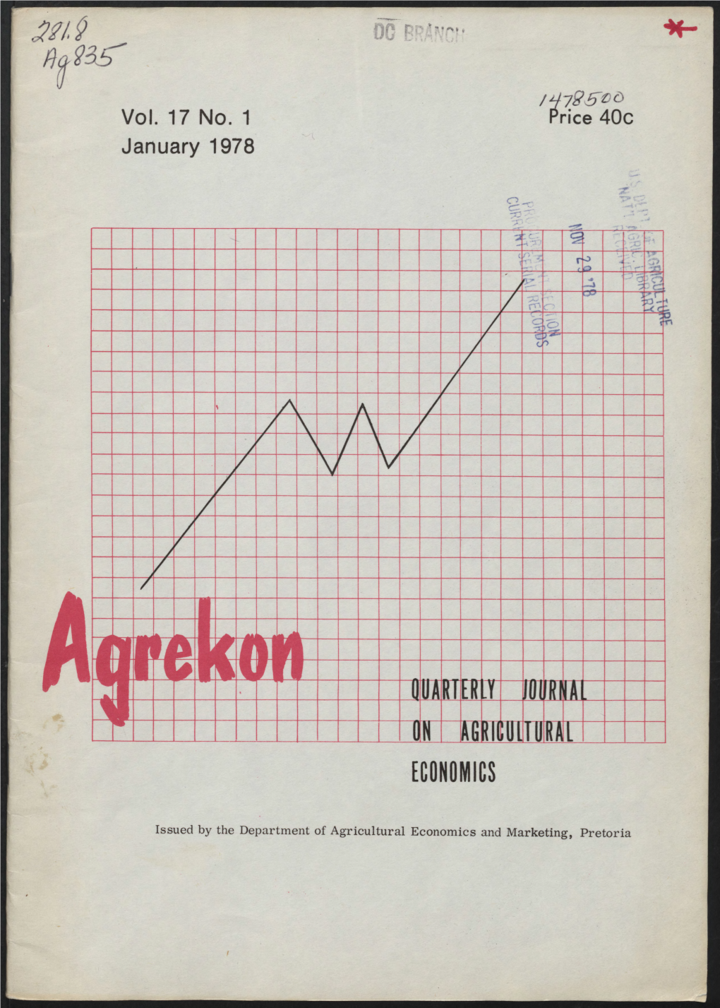 Q UARTOILY Jolflnal 1 a AGRICULTURAL ECONOMICS