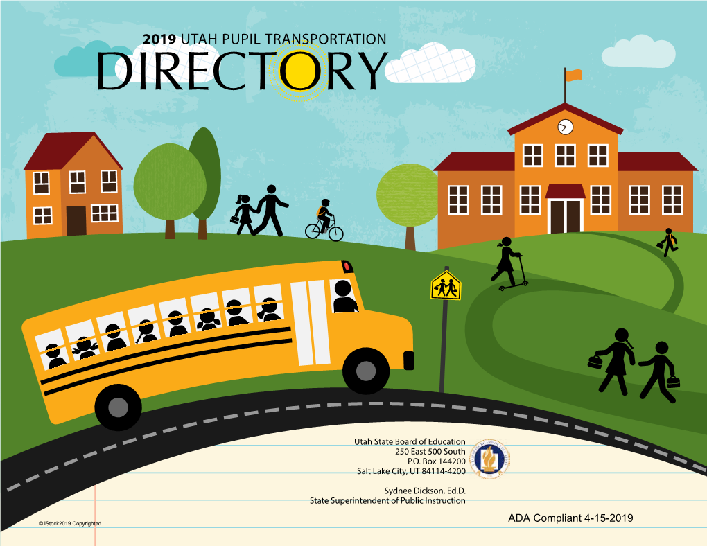 2019 Utah Pupil Transportation Directory