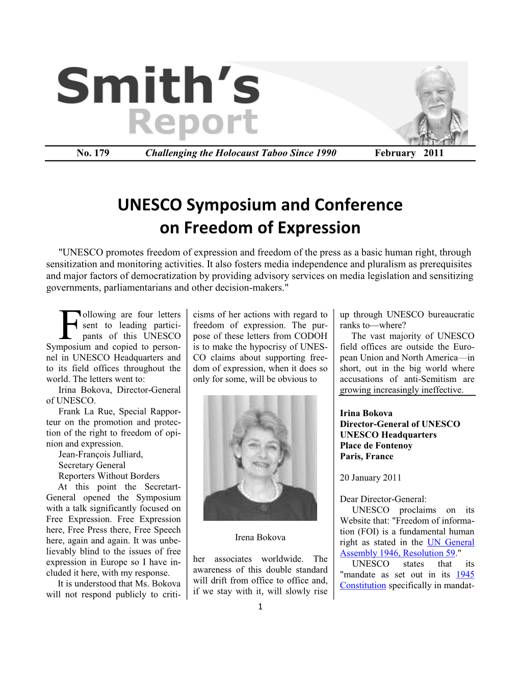 UNESCO Symposium and Conference on Freedom of Expression