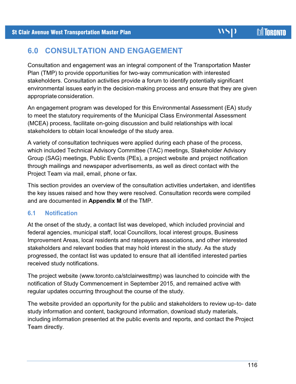 6.0 Consultation and Engagement