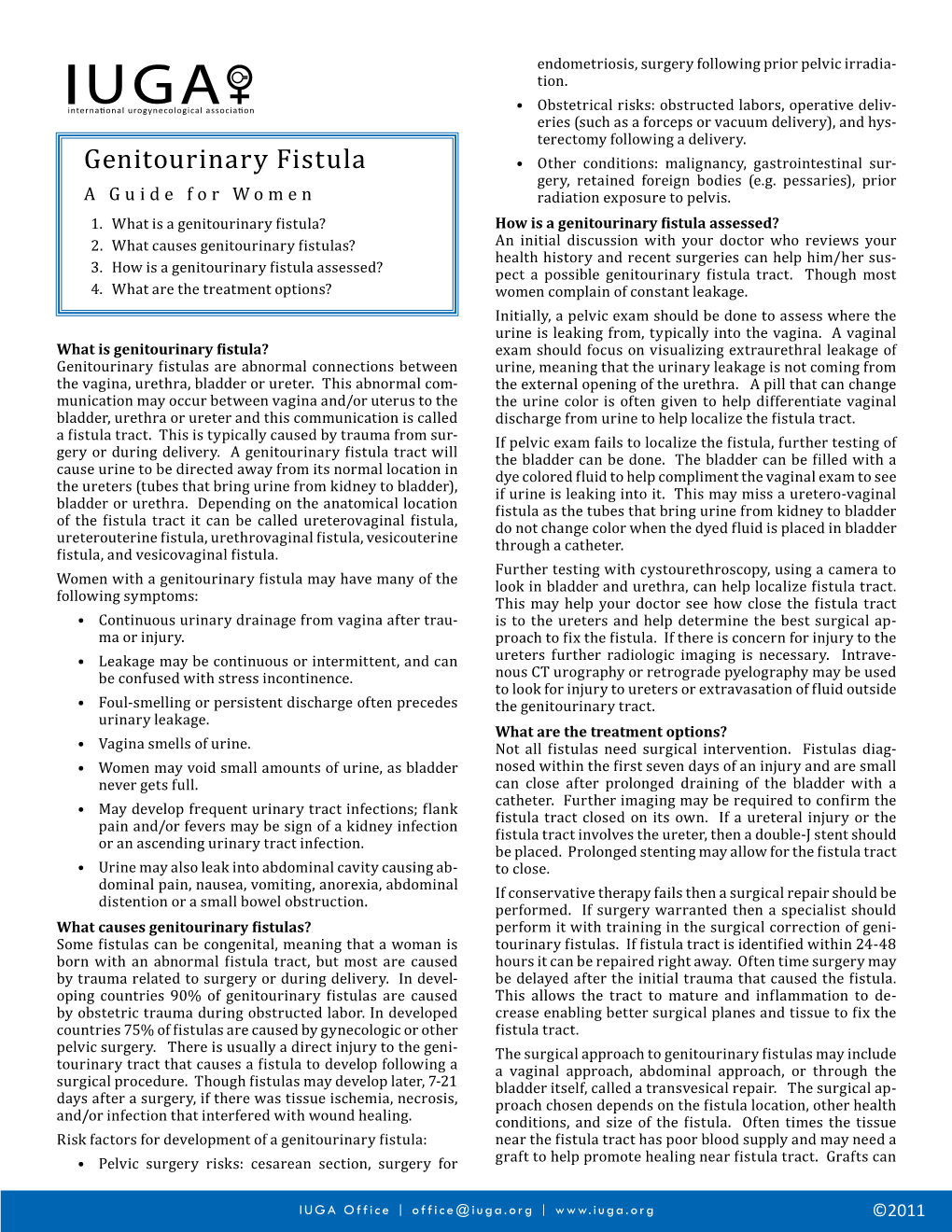 Genitourinary Fistula Othereries (Such Conditions: As a Forceps Malignancy, Or Vacuum Gastrointestinal Delivery), and Hyssur