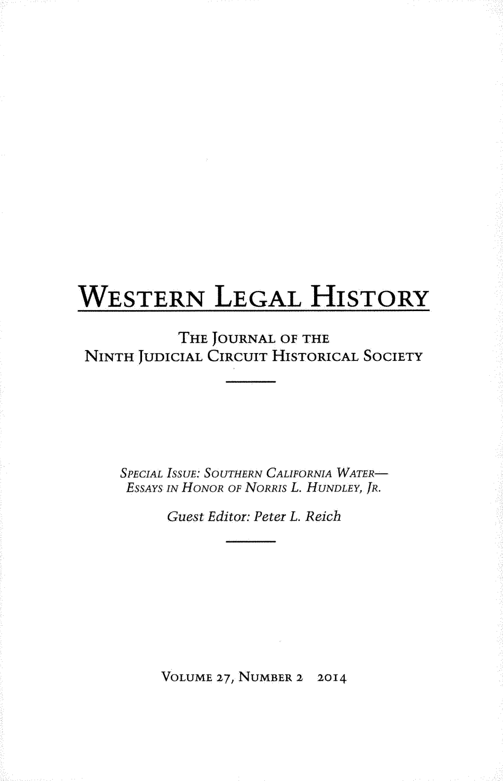 Western Legal History