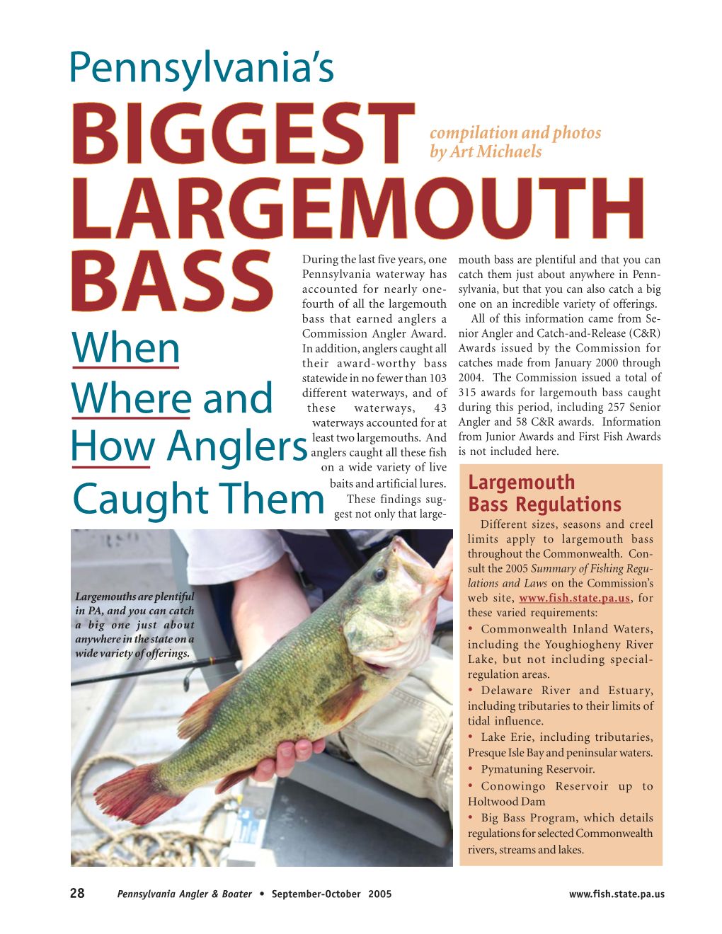 Pennsylvania's Where and When How Anglers Caught Them