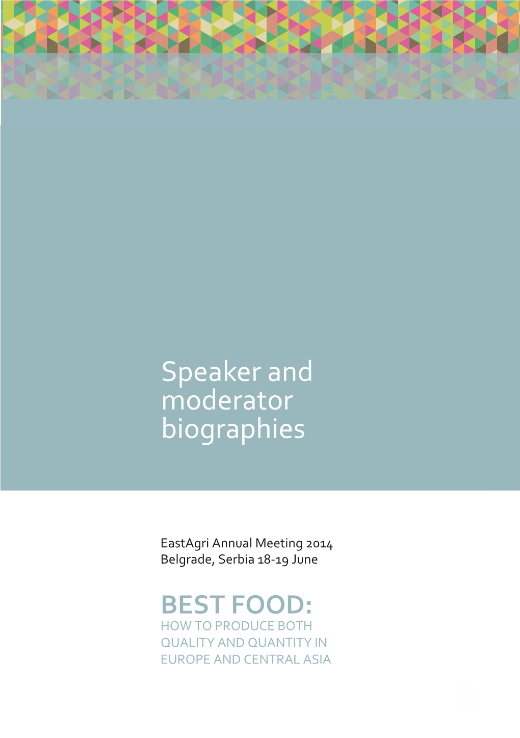 Speaker and Moderator Biographies