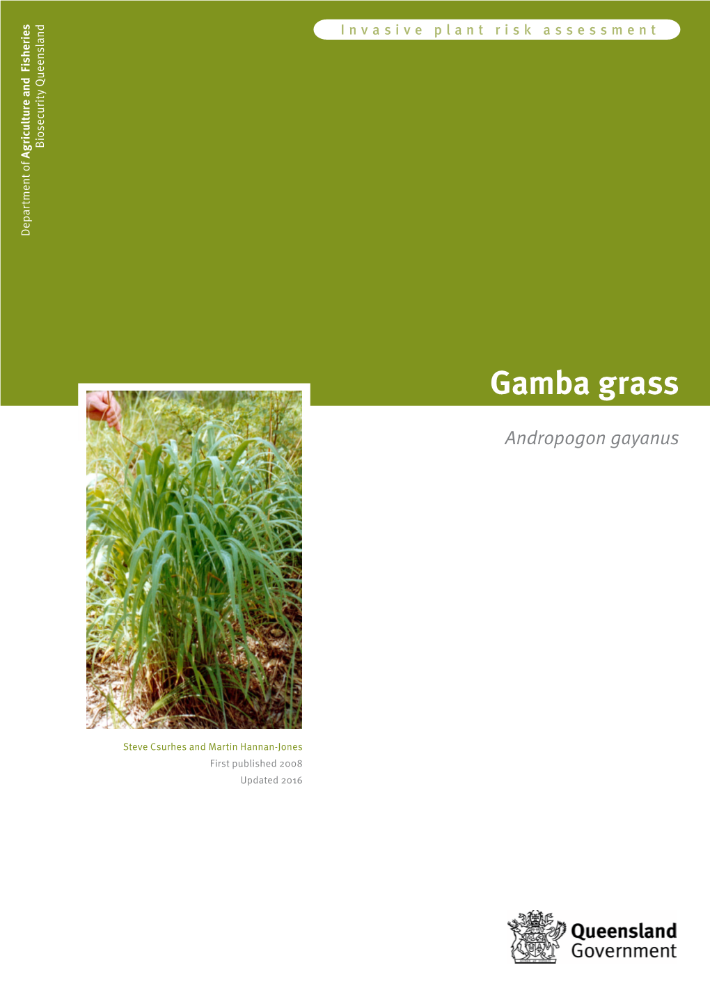 Gamba Grass Risk Assessment