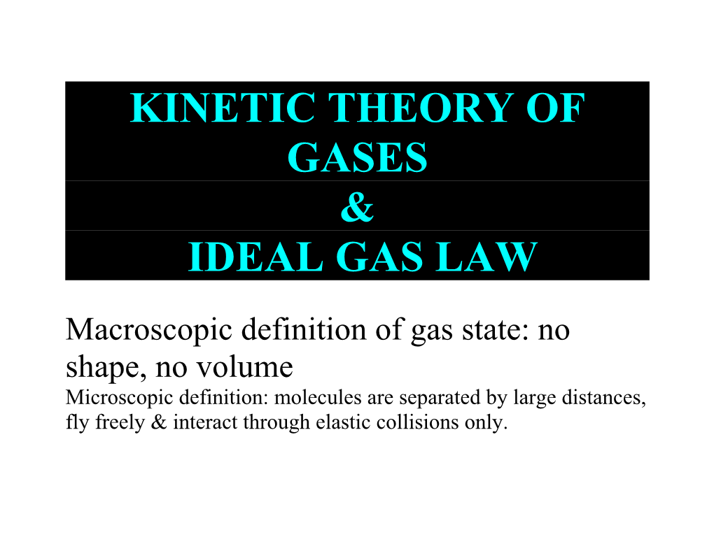 Lect 17 Gas Laws