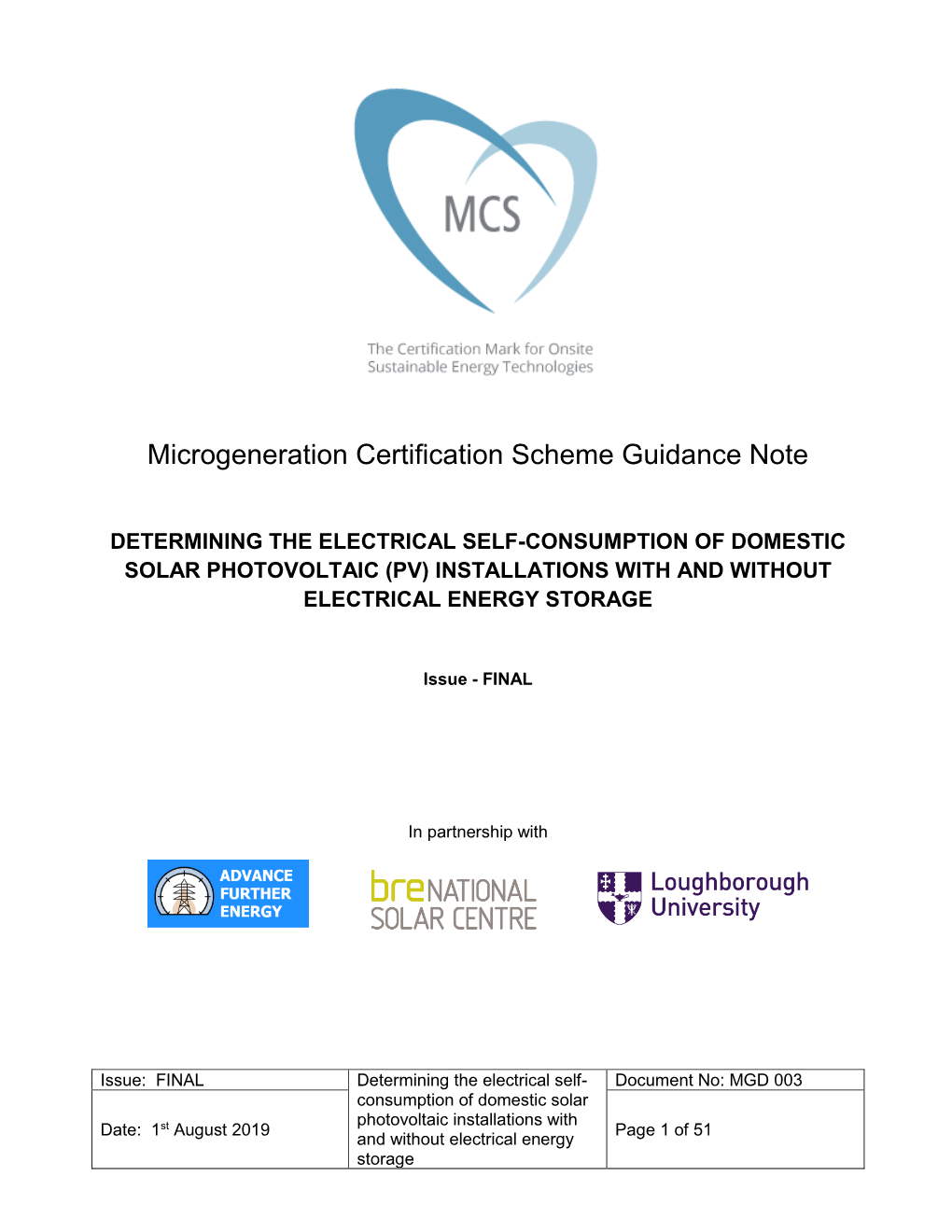 Microgeneration Certification Scheme Guidance Note