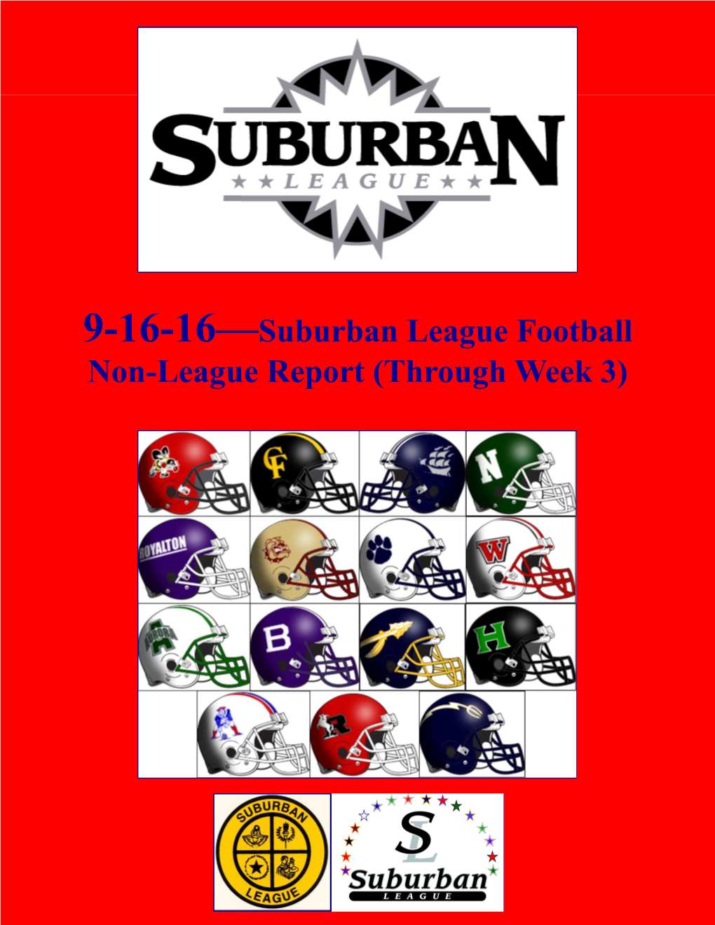 9-16-16—Suburban League Football Non-League Report