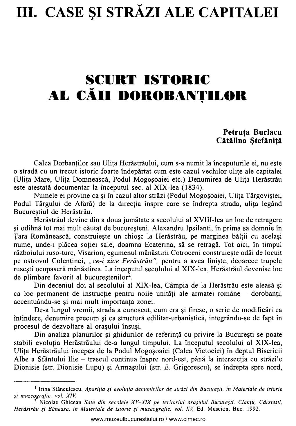 Iii. Case Şi Străzi Ale Capitalei