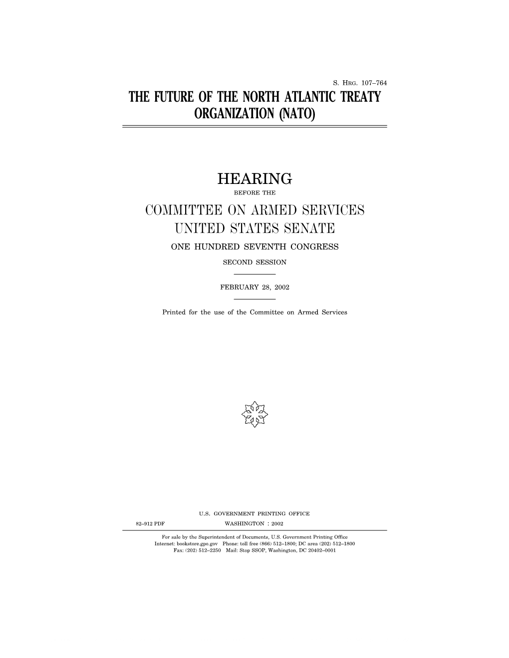 The Future of the North Atlantic Treaty Organization (Nato)