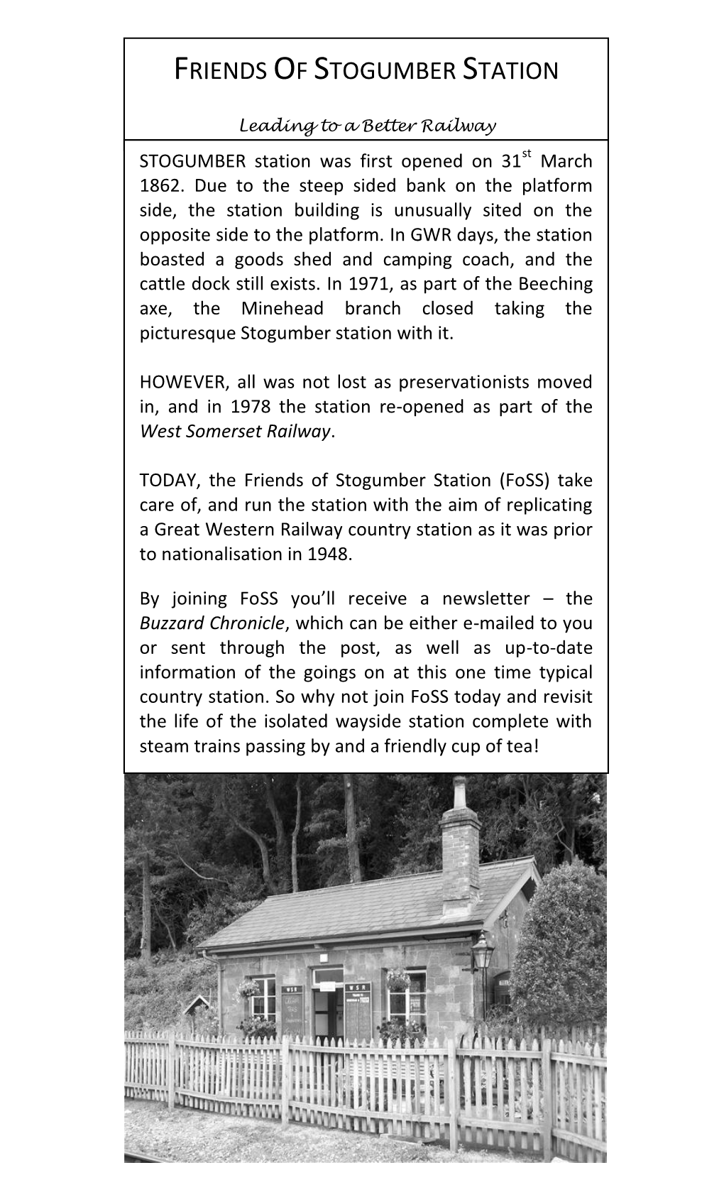 Friends of Stogumber Station