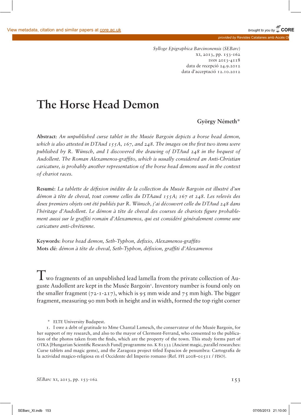 The Horse Head Demon