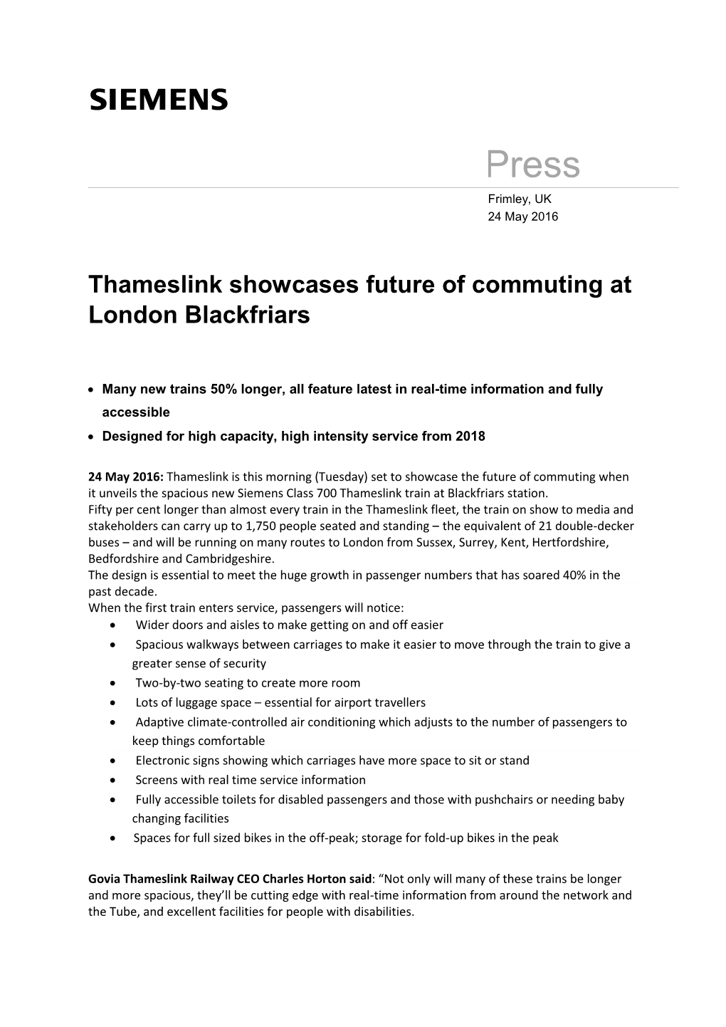 Thameslink Showcases Future of Commuting at London Blackfriars