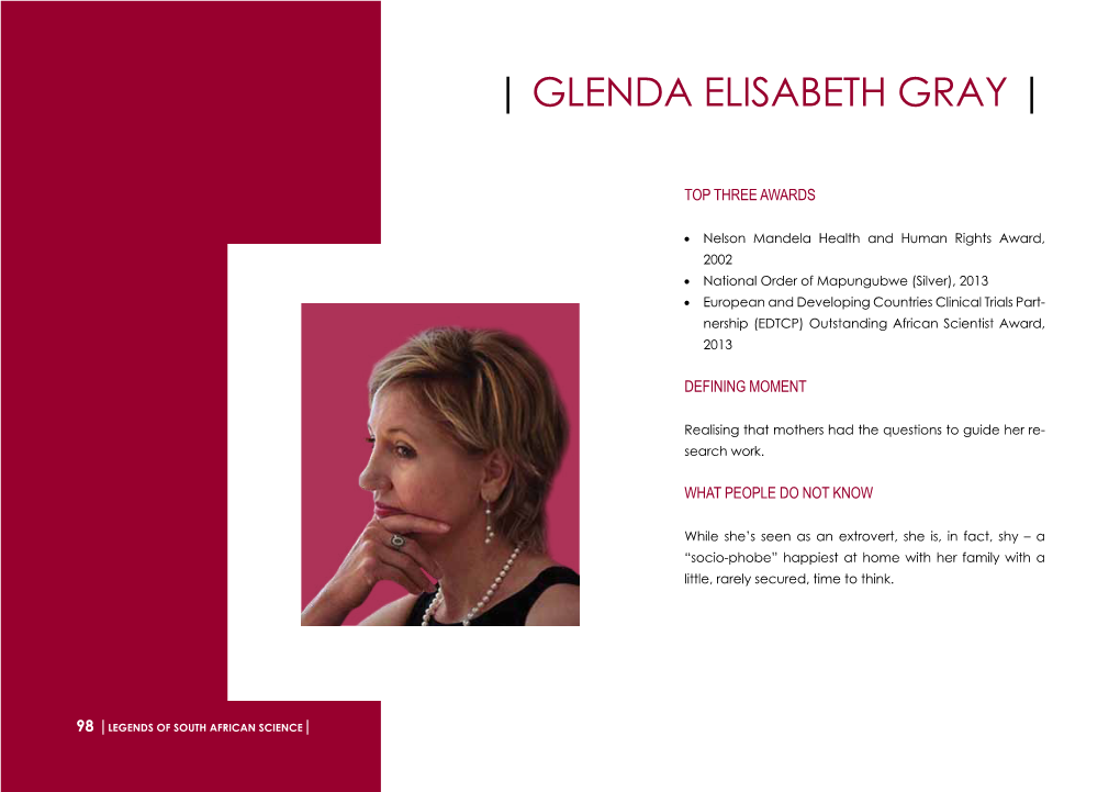 | Glenda Elisabeth Gray |