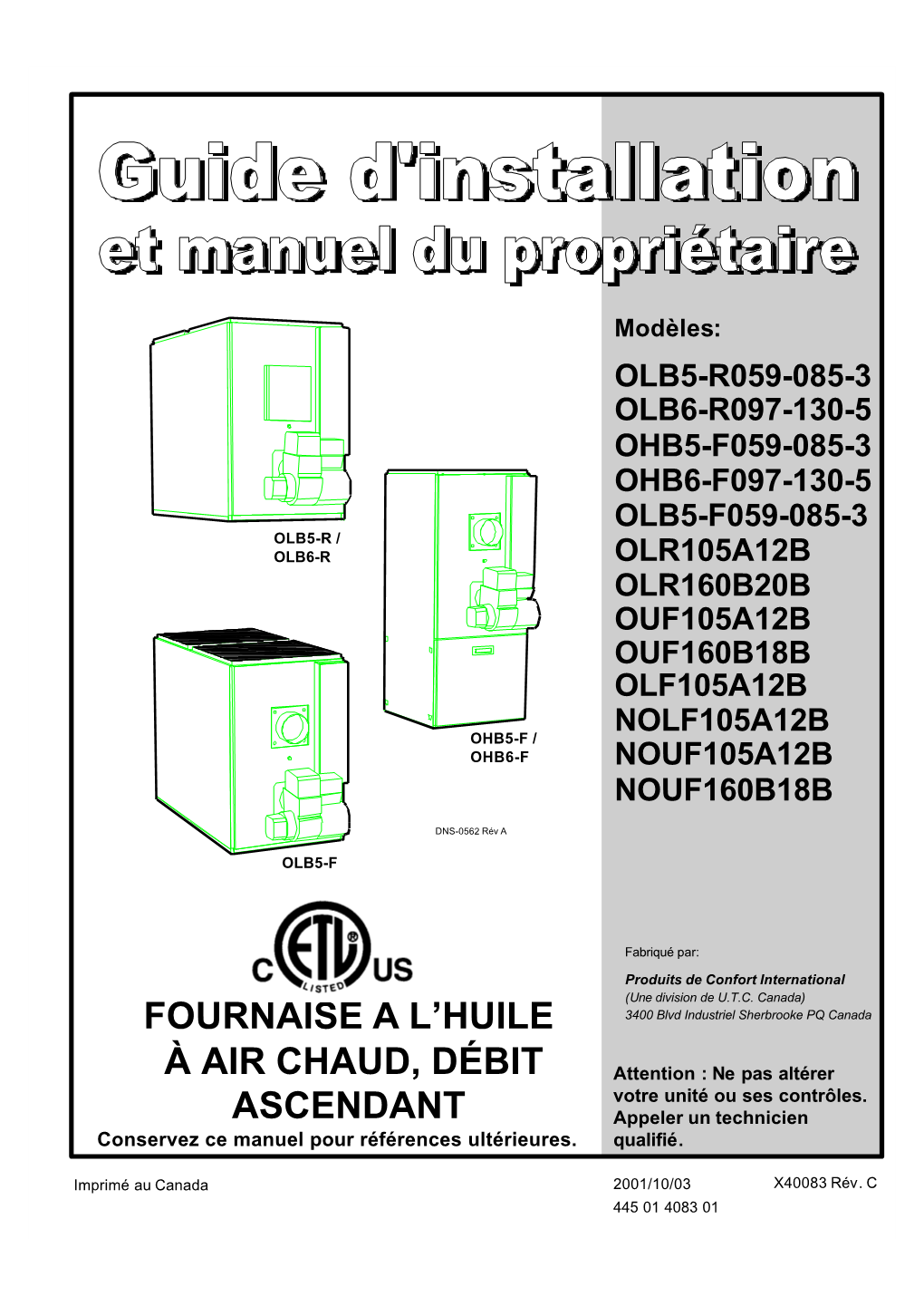 Fournaise À L'huile À Air Chaud, Débit Ascendant