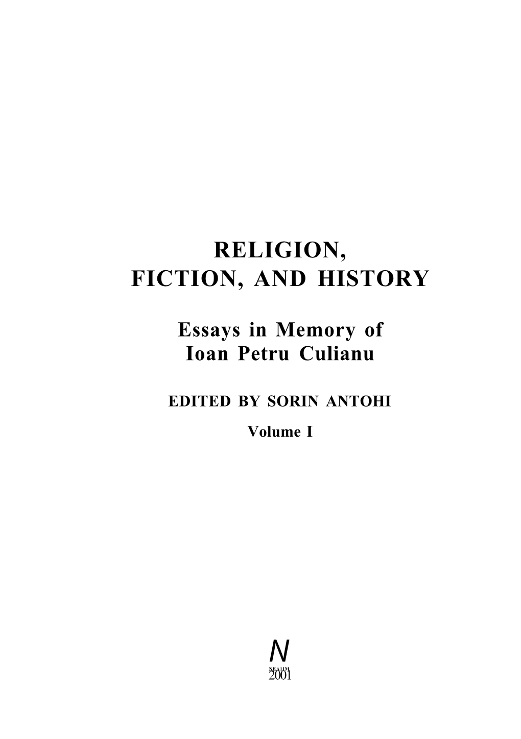 Religion, Fiction, and History