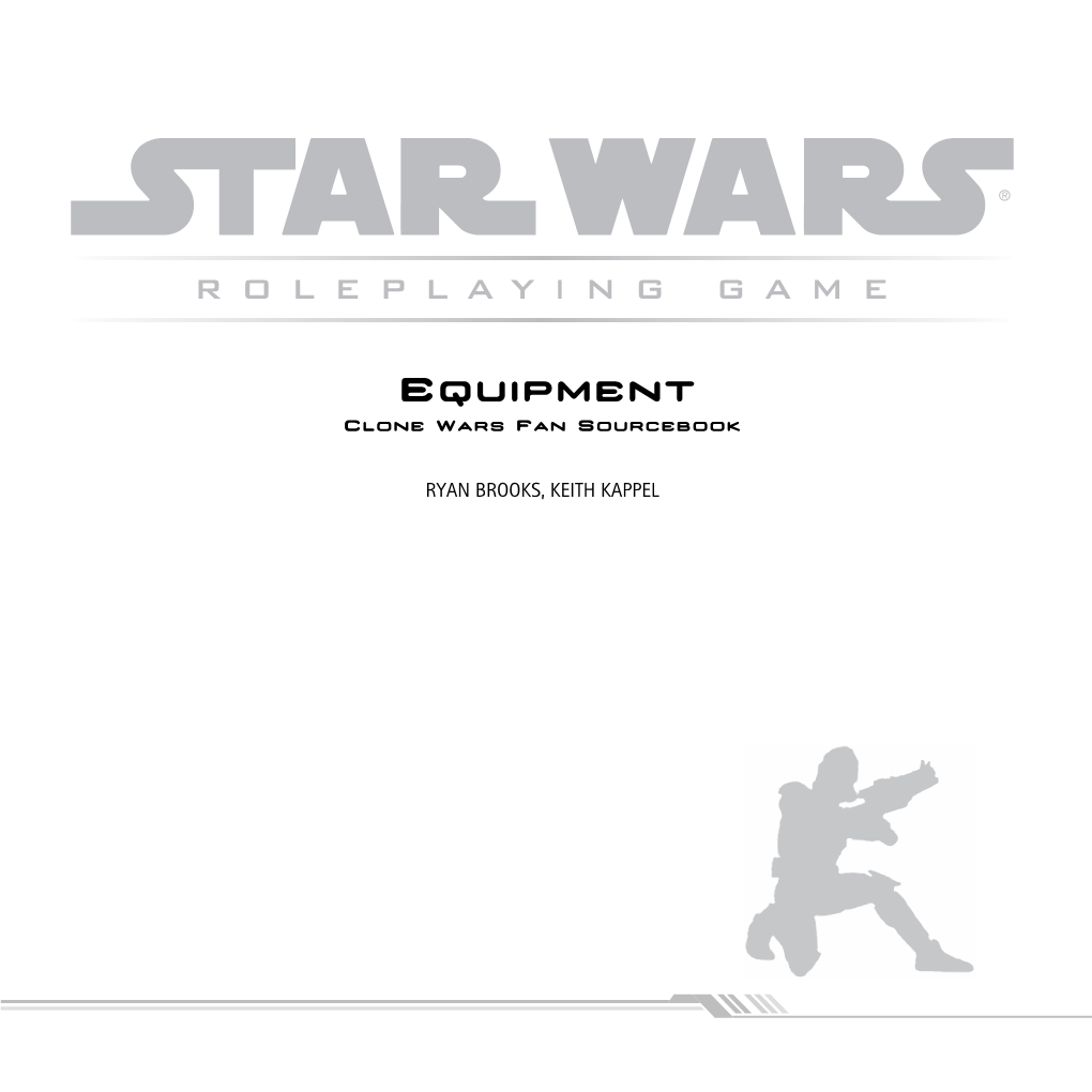 Equipment Clone Wars Fan Sourcebook