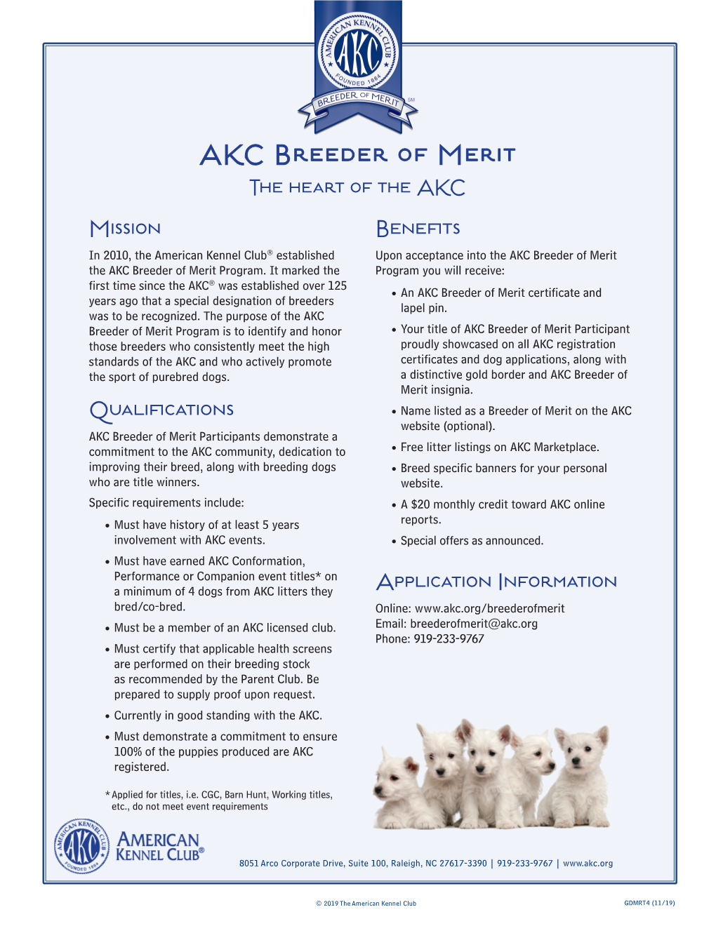 Breeder of Merit Application