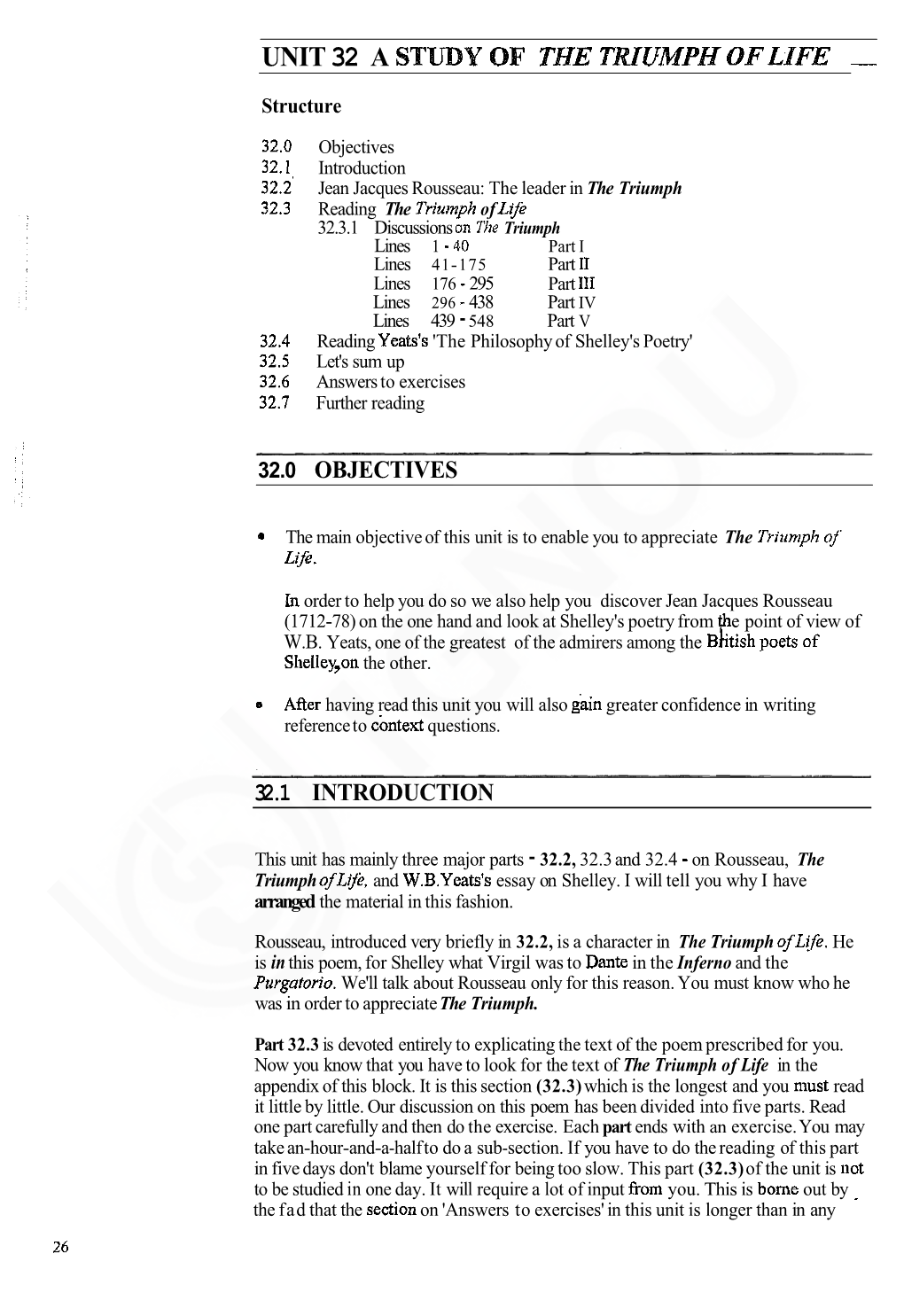 Unit 32 a Study Or The: Thifmpm Oflife