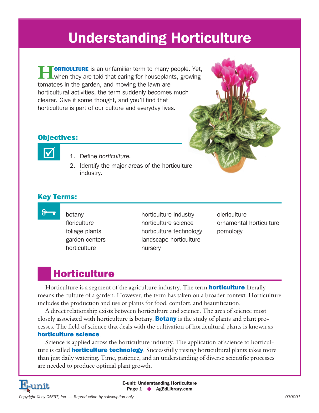 Understanding Horticulture